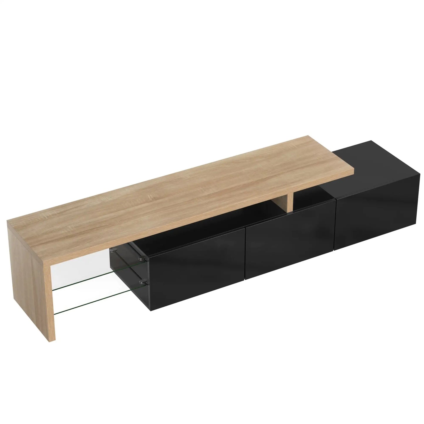 MUEBLE TV “LUX BLACK WOOD LED” 197,5 CM image 5
