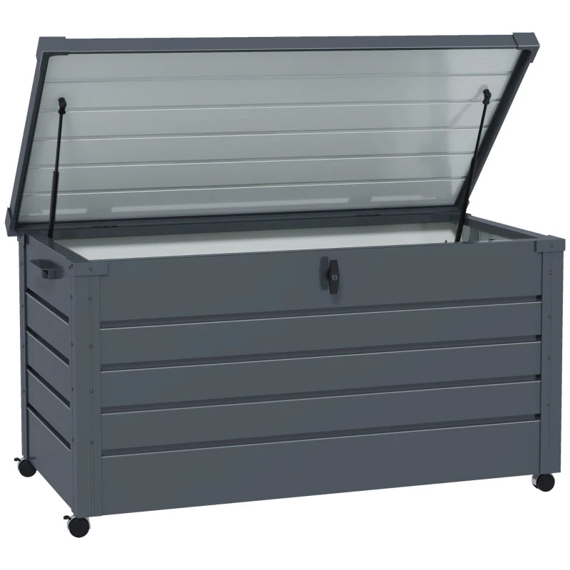 BAÚL DE EXTERIOR DE ACERO GALVANIZADO CON RUEDAS 311 L – MODELO TITAN image 6