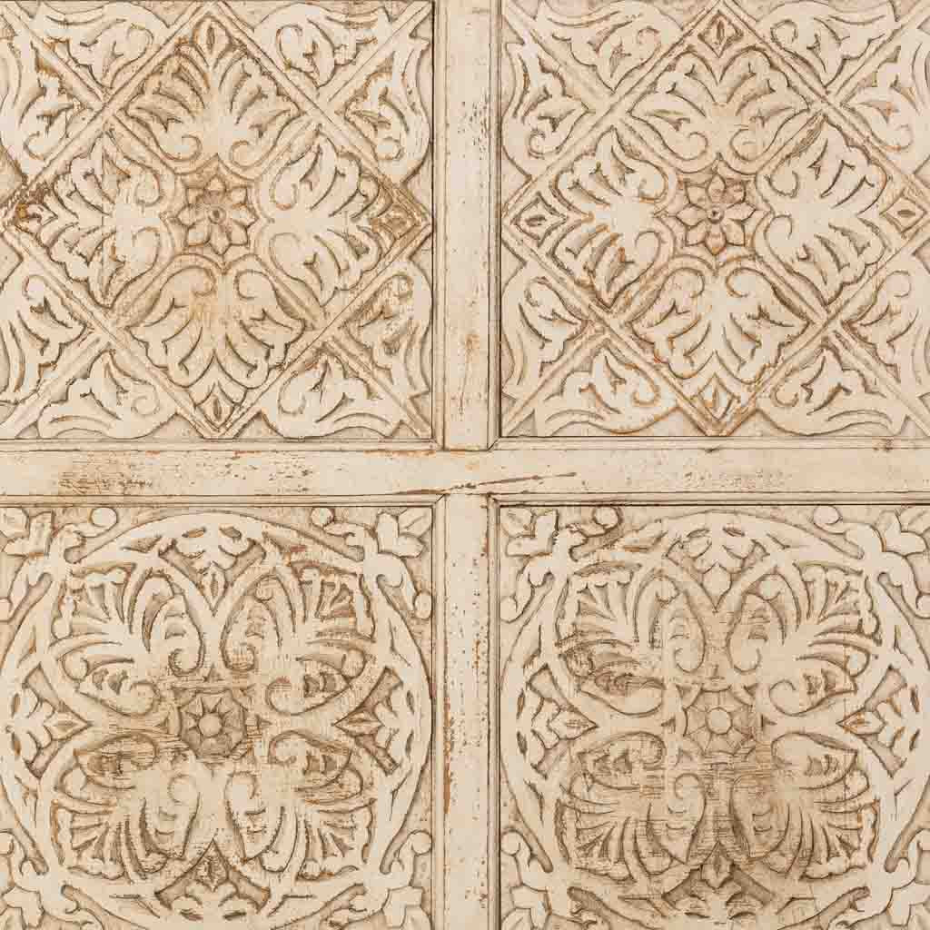 CABECERO DALIAN ARTESANAL BLANCO DE MADERA MACIZA 130 image 6