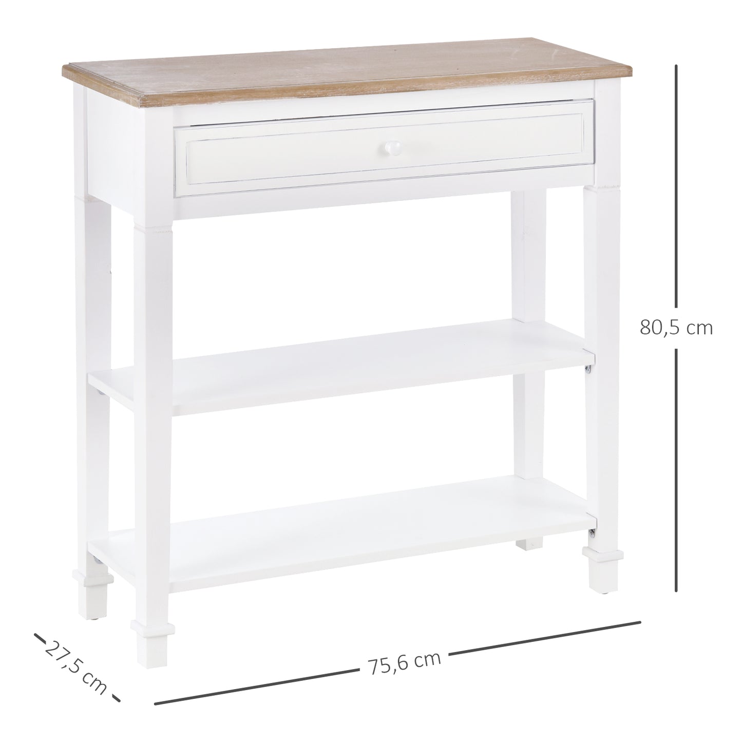 CONSOLA RETRO BLANCA “VINTAGE ENTRY ONE DRAWER” image 1