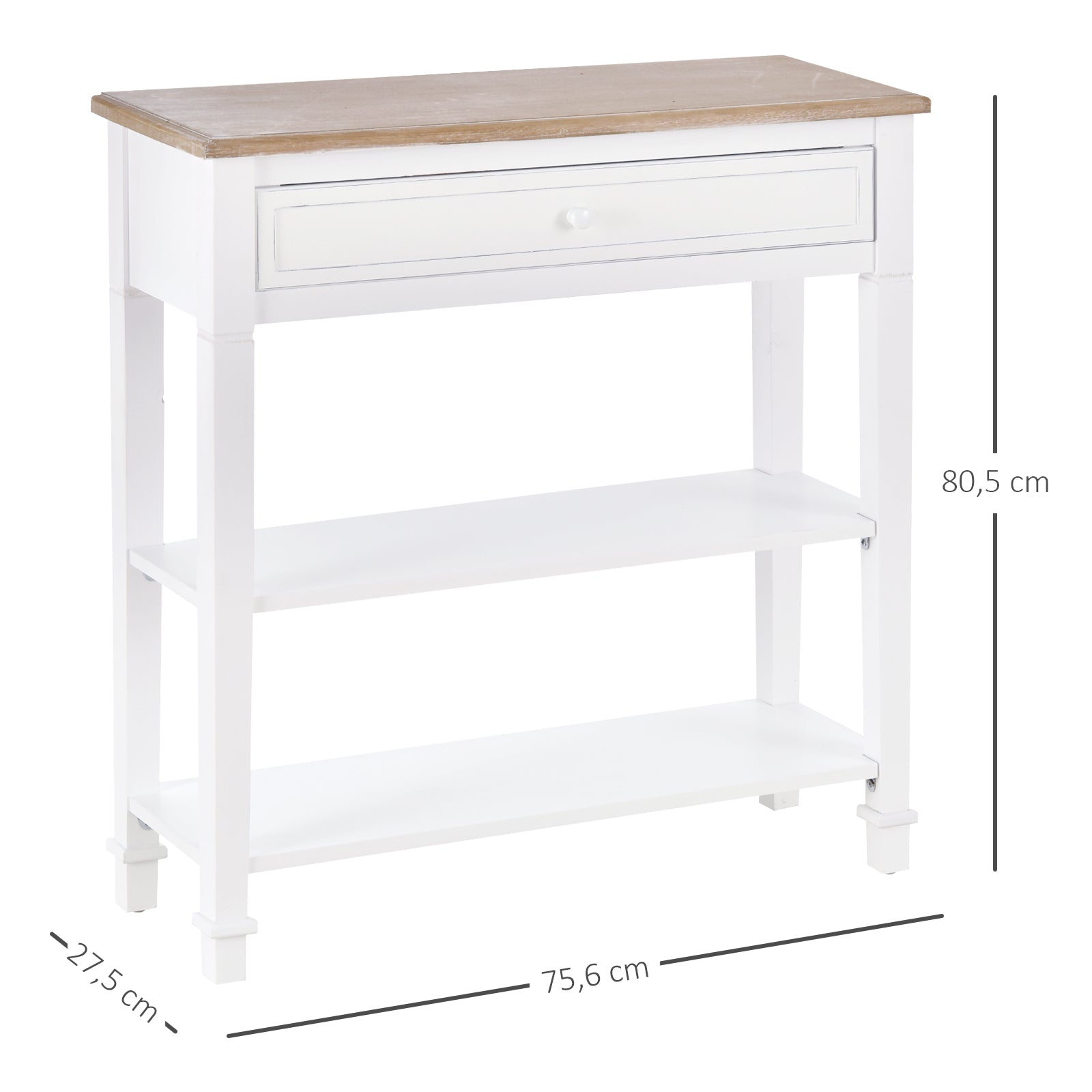 CONSOLA RETRO BLANCA “VINTAGE ENTRY ONE DRAWER” image 1