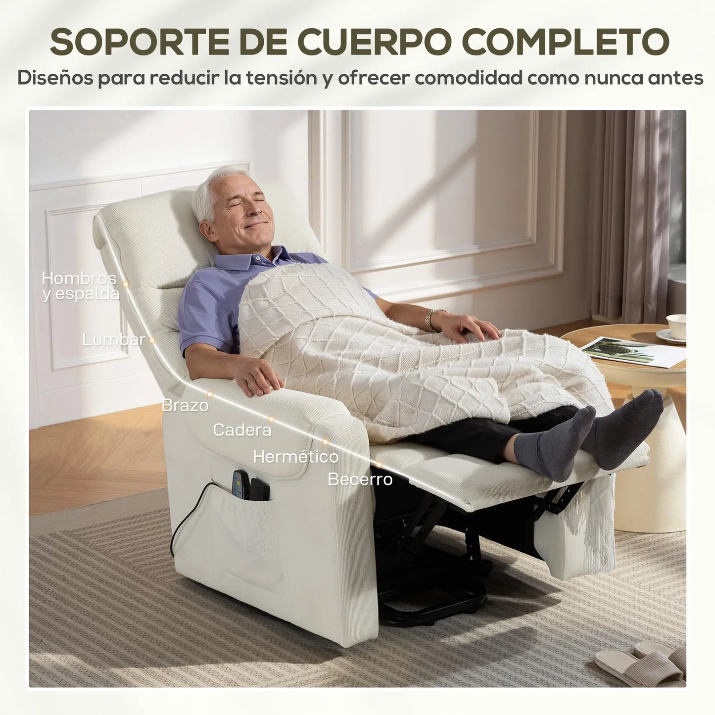 SILLÓN ELEVADOR ALTEA RELAX PRO CON MASAJE Y RECLINABLE image 3