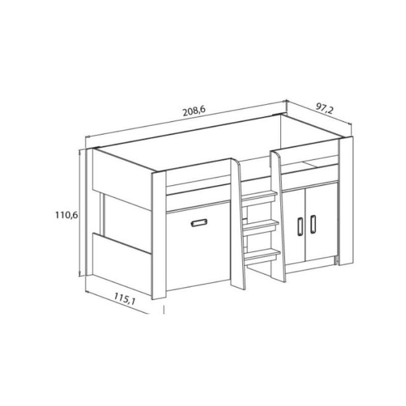 Cama Block con Mesa de Estudio Donald Puccini-Andersen image 3