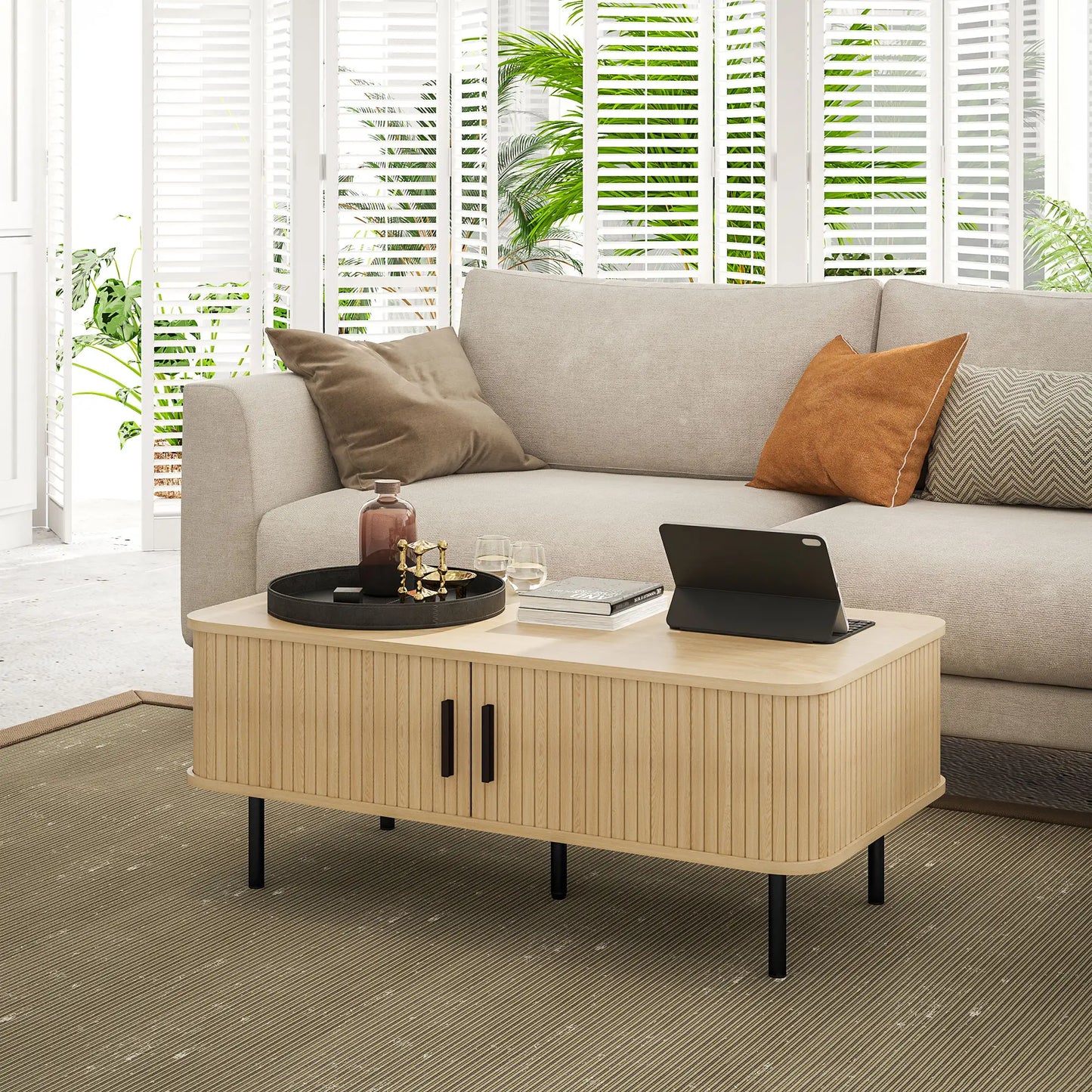 Mesa Centro Persiana Roble/Negro image 5