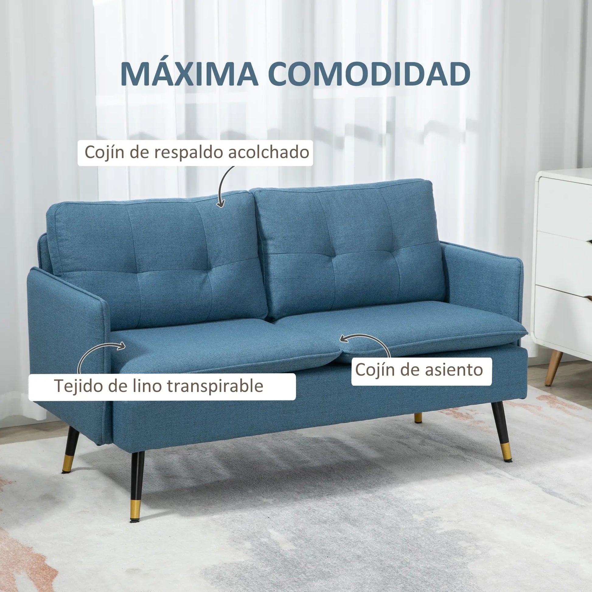 SOFÁ DE SALÓN 2 PLAZAS MODELO MILÁN image 3