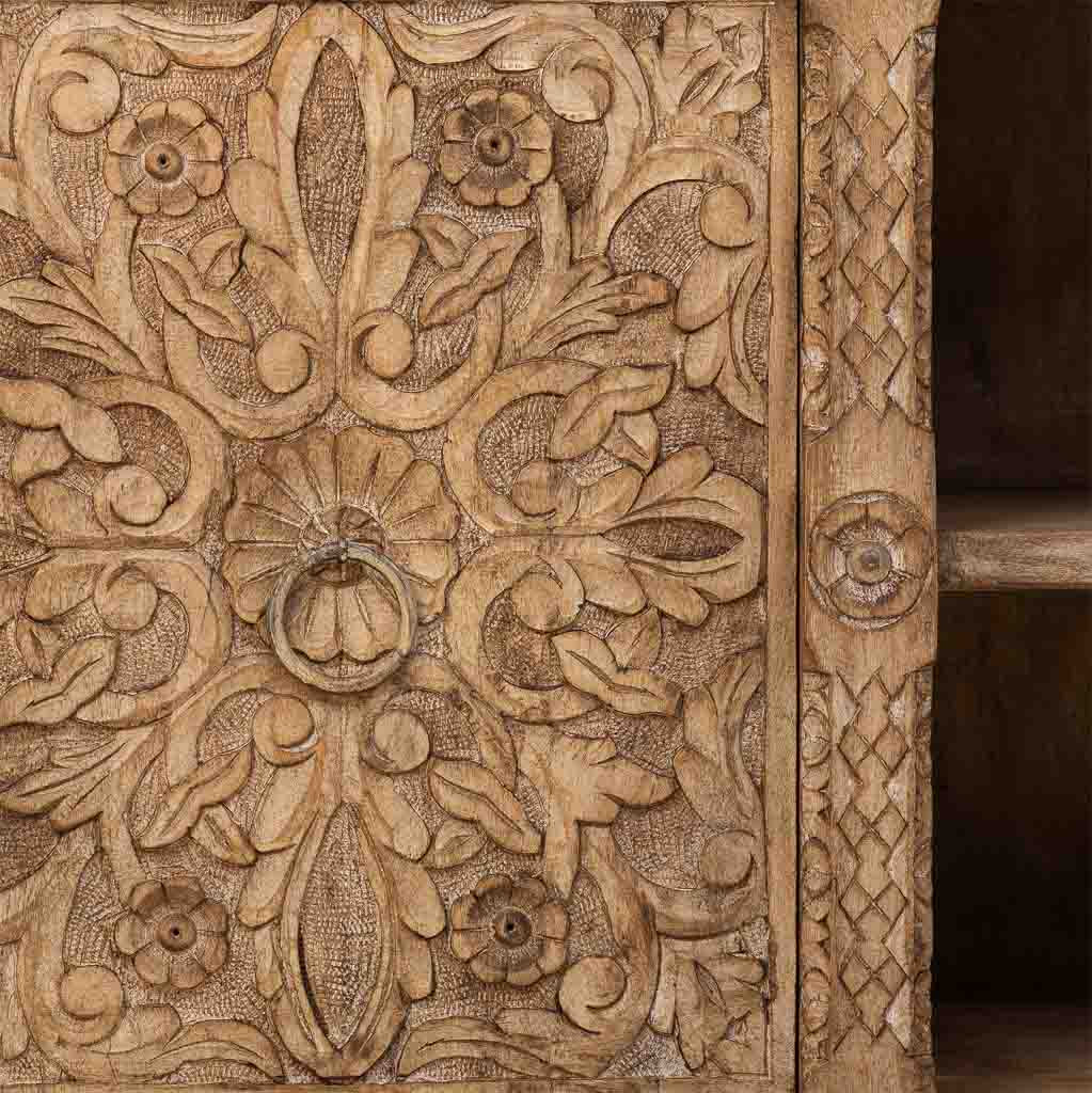 APARADOR DALIAN MARRÓN ENVEJECIDO 2 PUERTAS Y HUECO CENTRAL image 3