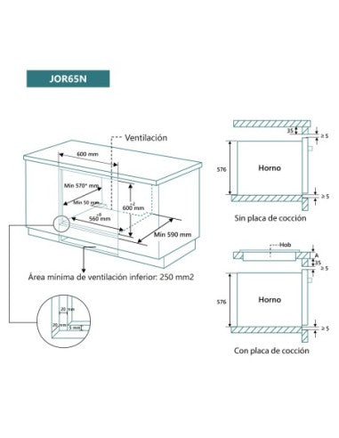 Horno Johnson 8 funciones y AquaClean Cristal Negro image 1