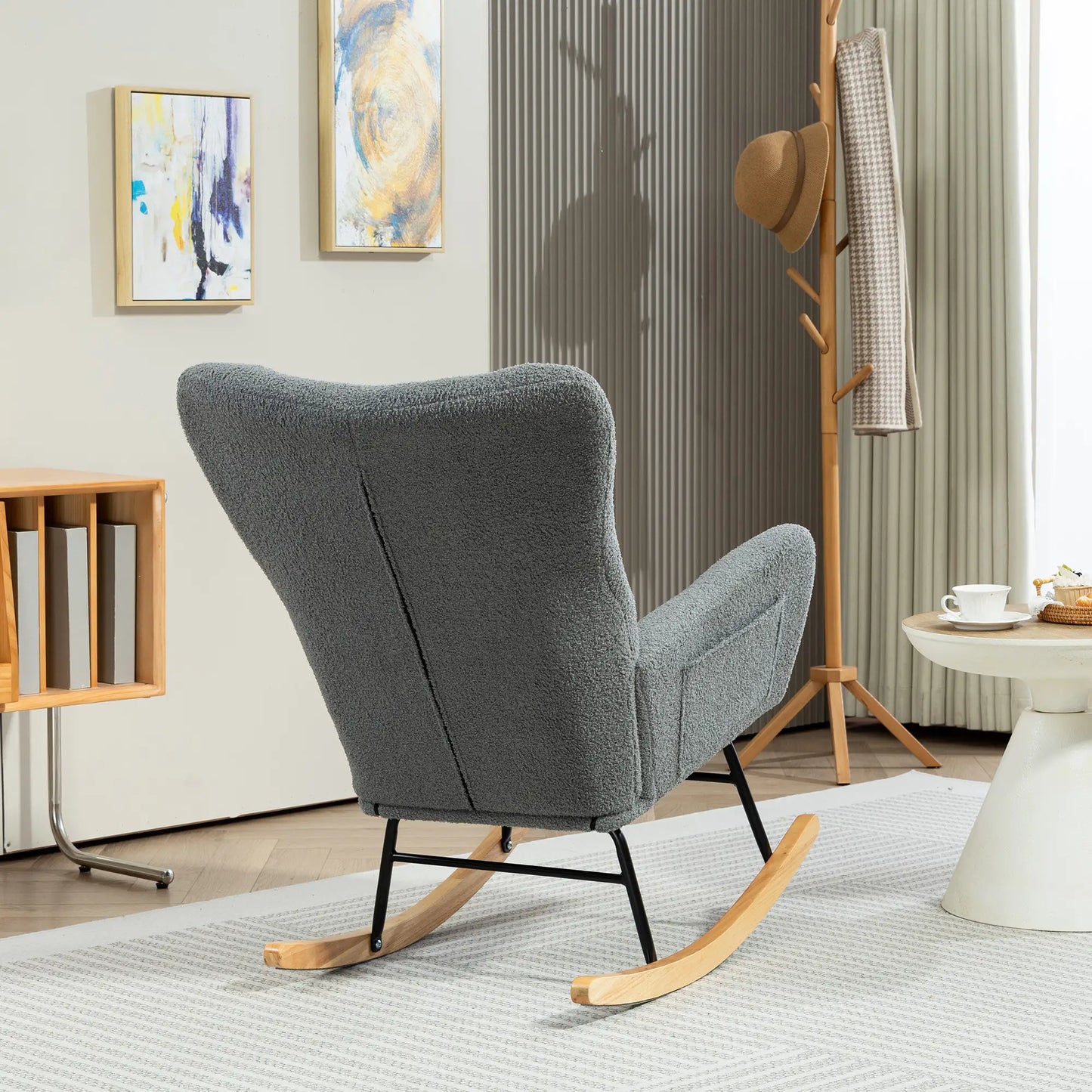 MECEDORA MODELO NORDIC TEDDY – BUTACA MECEDORA TAPIZADA image 9