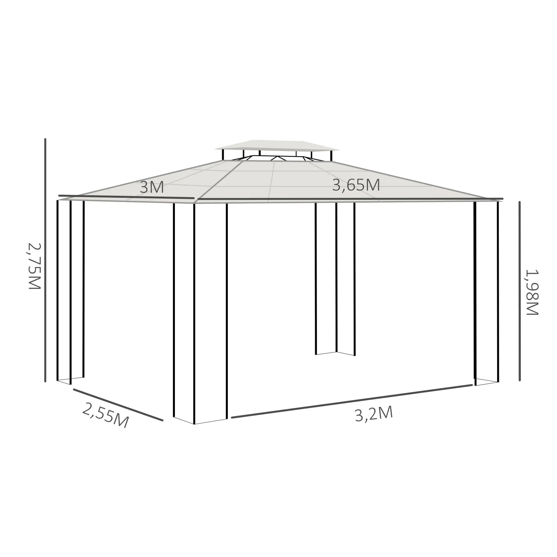 CENADOR DE JARDÍN LUXSHADE 360 CON TECHO DE POLICARBONATO ANTI-UV image 2