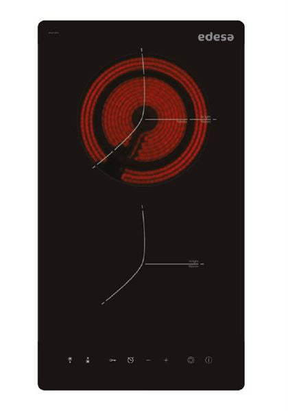 Edesa EVT-3220 B/B - Placa Modular Vitrocerámica 2 Zonas 30 Cm Touch Control image 0