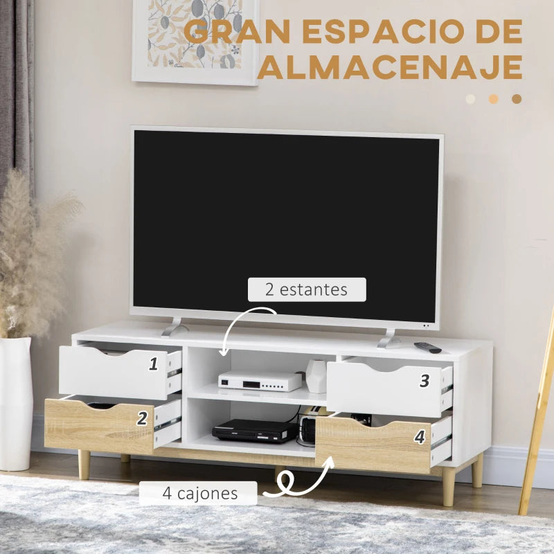 MUEBLE TV “NORDIK 120” BLANCO & ROBLE image 4