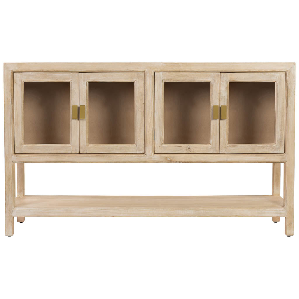 APARADOR VITRINA ALMA DE MADERA BLANCA image 6