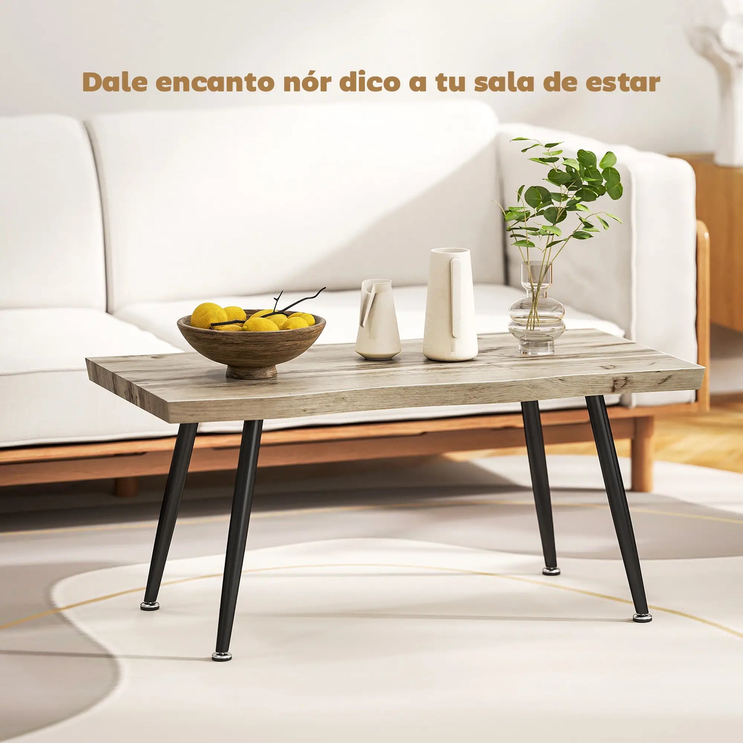 MESA DE CENTRO CURVA ROBLE STEEL image 3