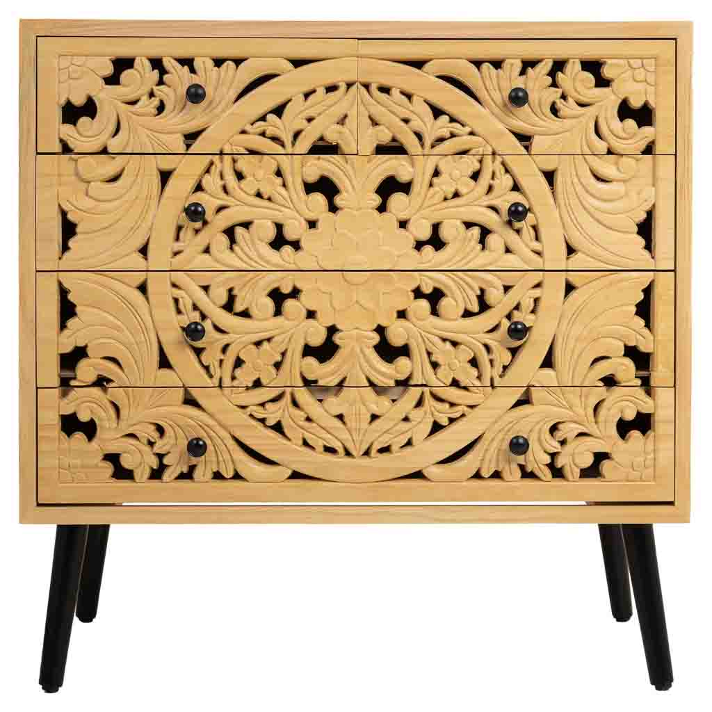 CÓMODA DE MADERA MARRÓN – COLECCIÓN DAVIS (5 CAJONES) image 6