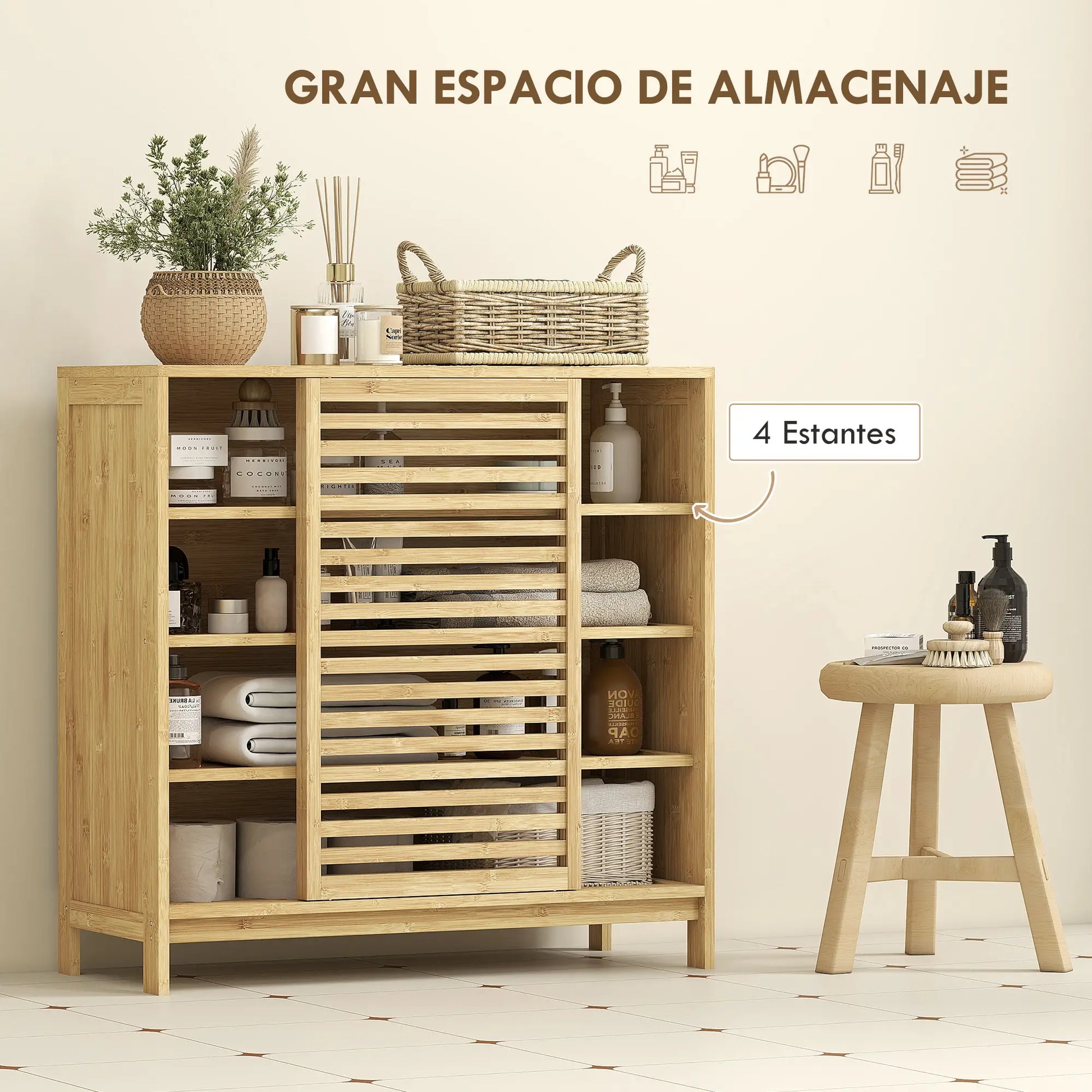 🌿 Armario de Baño de Bambú MODELO NATURA image 3
