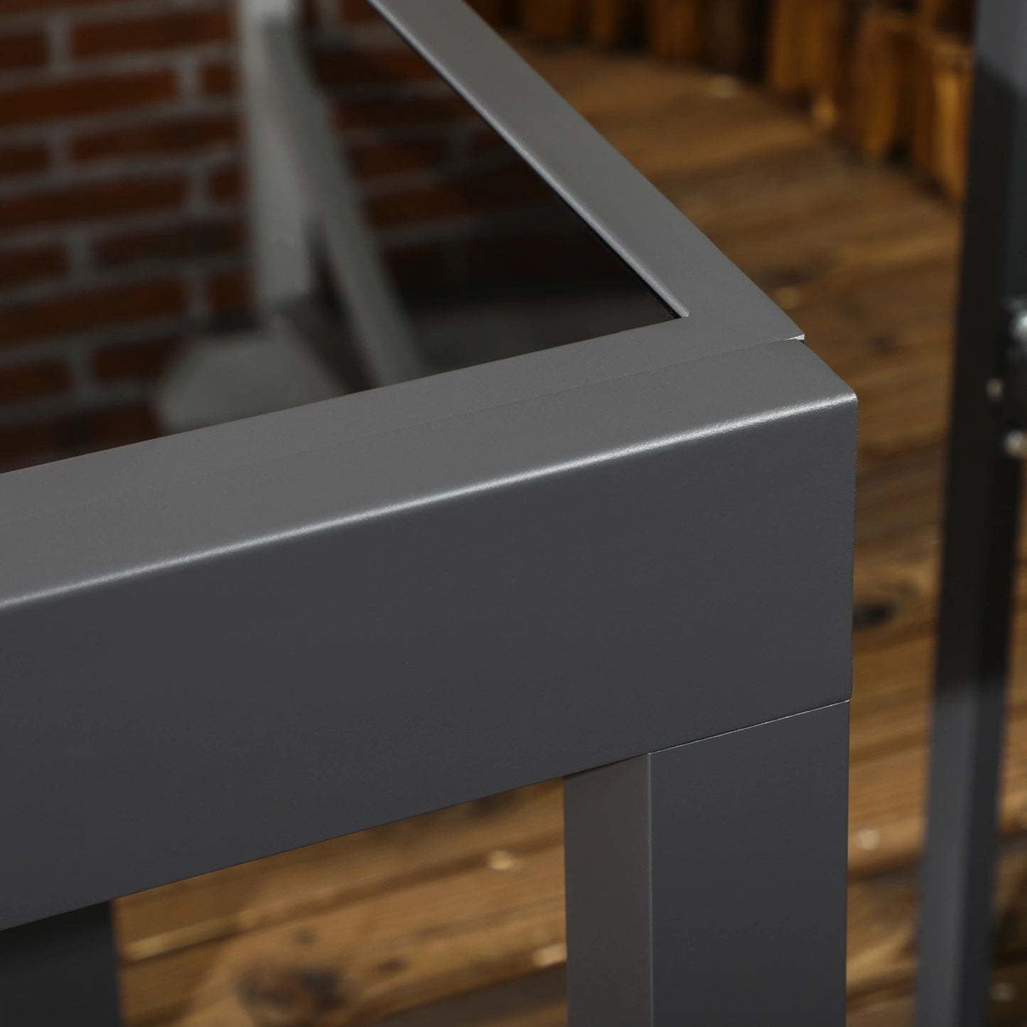 MESA DE JARDÍN EXTENSIBLE ALUMINIO NEGRO MODELO BAHÍA image 9