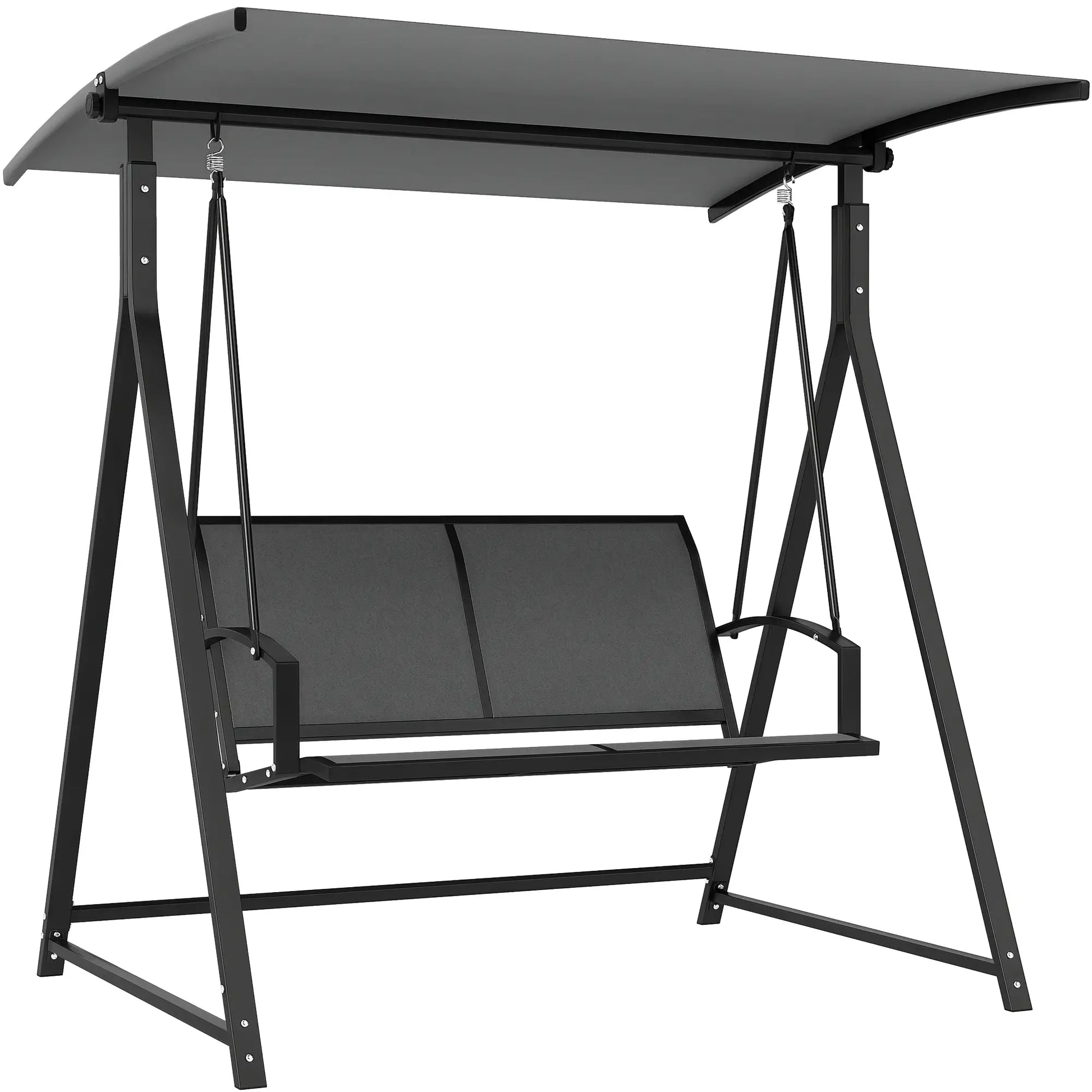 COLUMPIO DE JARDÍN 2 PLAZAS GREY RELAX – ESTRUCTURA TRIANGULAR CON TOLDO AJUSTAB image 0