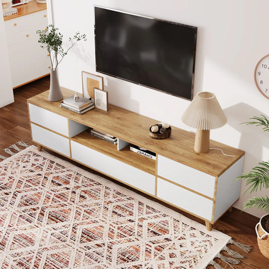 MUEBLE TV “RÚSTICO BLANCO WOOD” 175 CM image 0