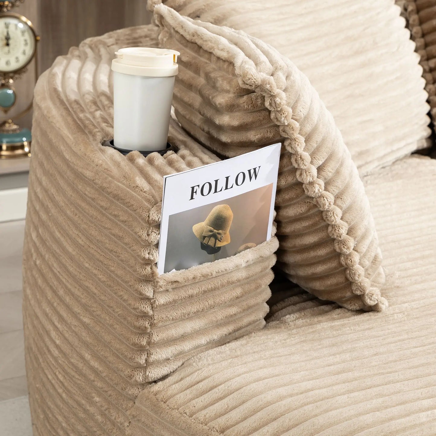 🛋️ BOGESOFA DE PANA – DISEÑO CONFORTABLE, PORTAVASOS Y COJINES
