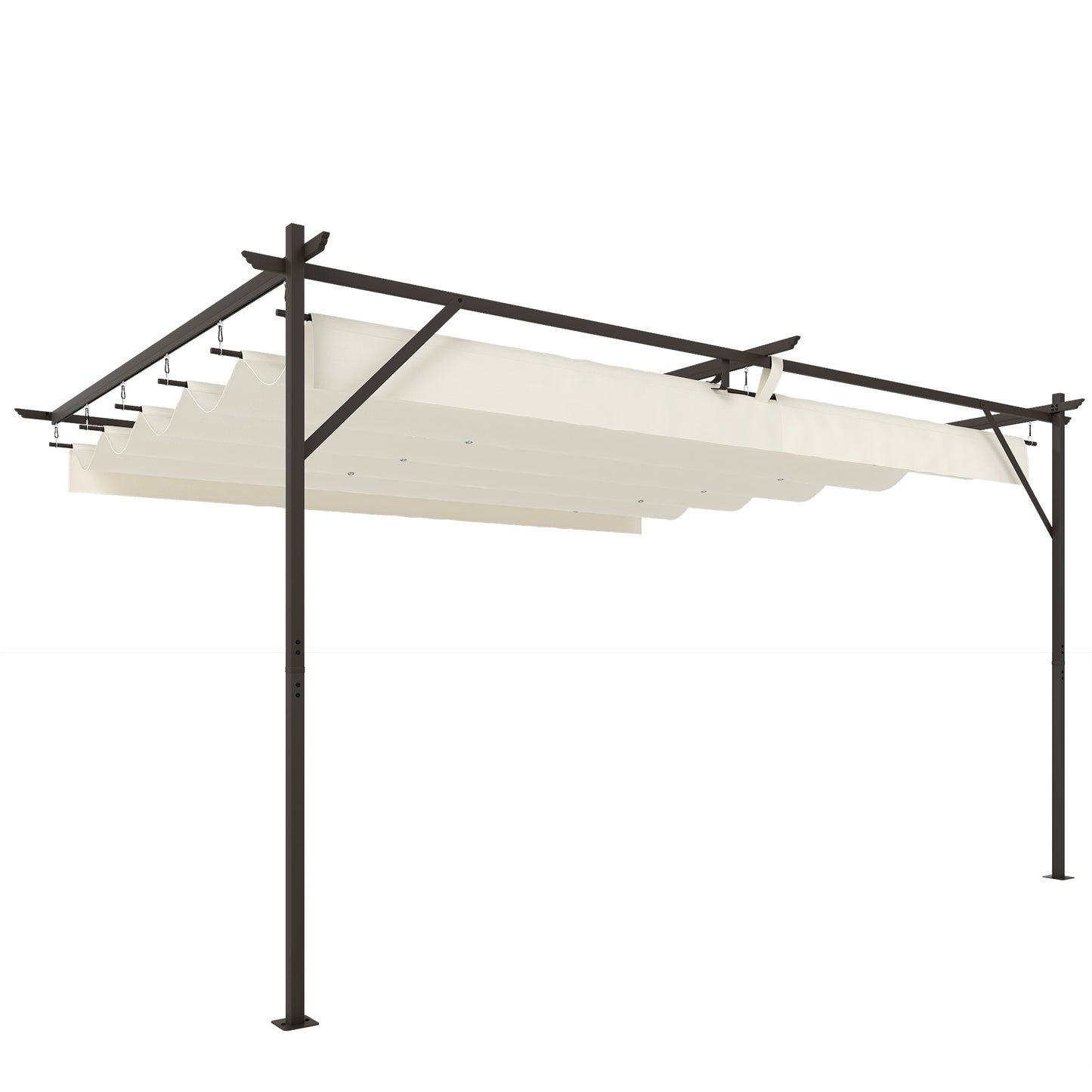 🌿 PÉRGOLA DE PARED “SOLARISSA” 4x3m – TECHO RETRÁCTIL Y PROTECCIÓN UV