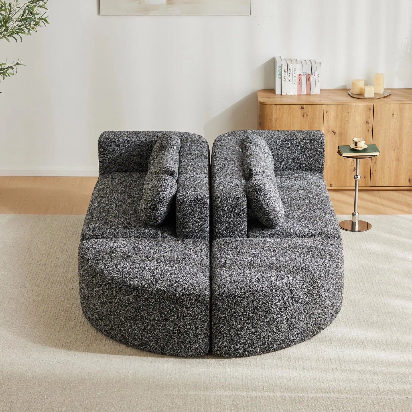 🛋️ SOFÁ CAMA MODULAR “CLOUD” – CHENILLA, ESPUMA DE ALTA ELASTICIDAD Y MUELLES ENSACADOS