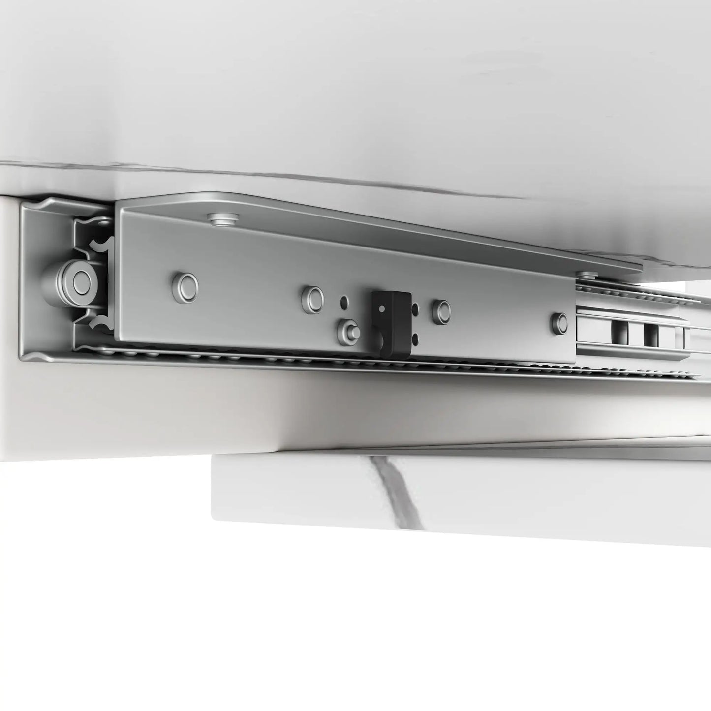 🍽️ Mesa de Comedor Extensible 118-157 cm con Patas Cruzadas – MDF Efecto Mármol – Blanco | JAM MUEBLES