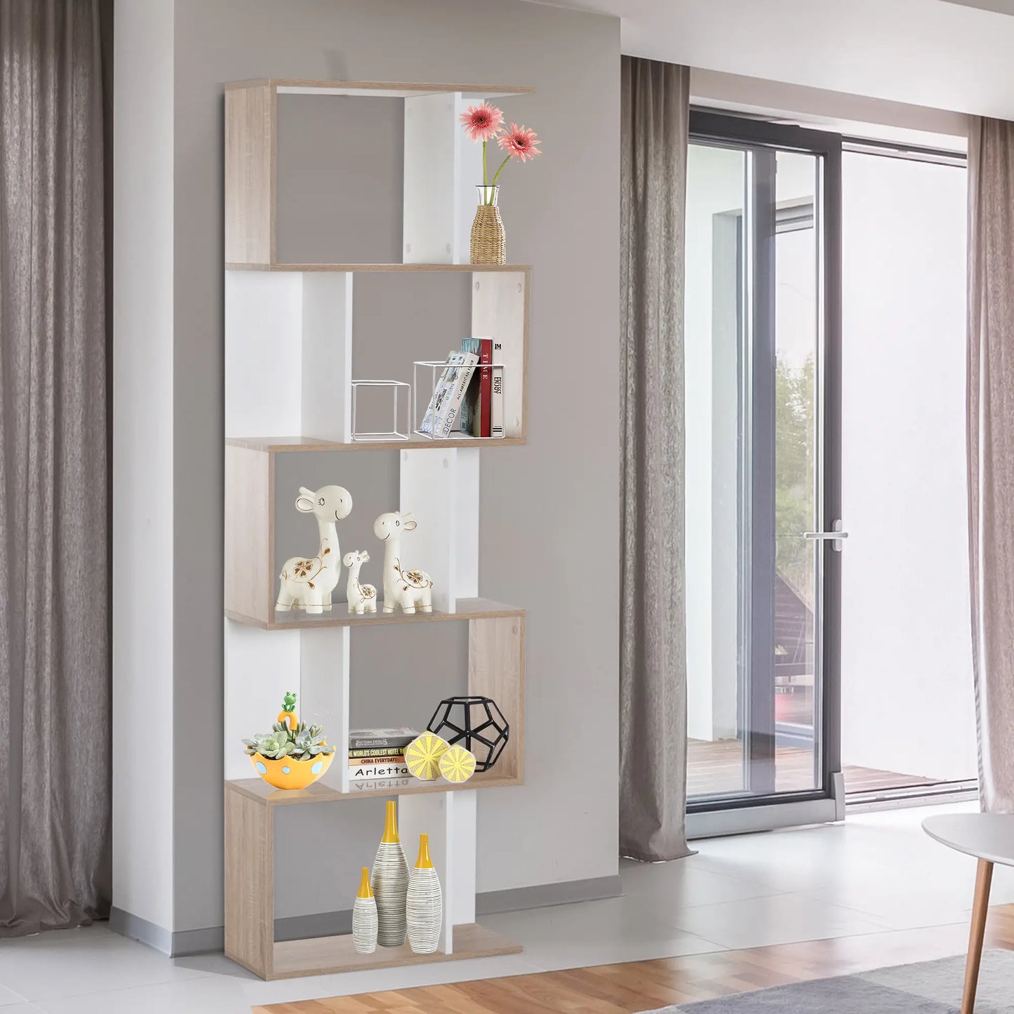 📚 Estantería Diseño S ZIGZAG – 5 Niveles 184 cm