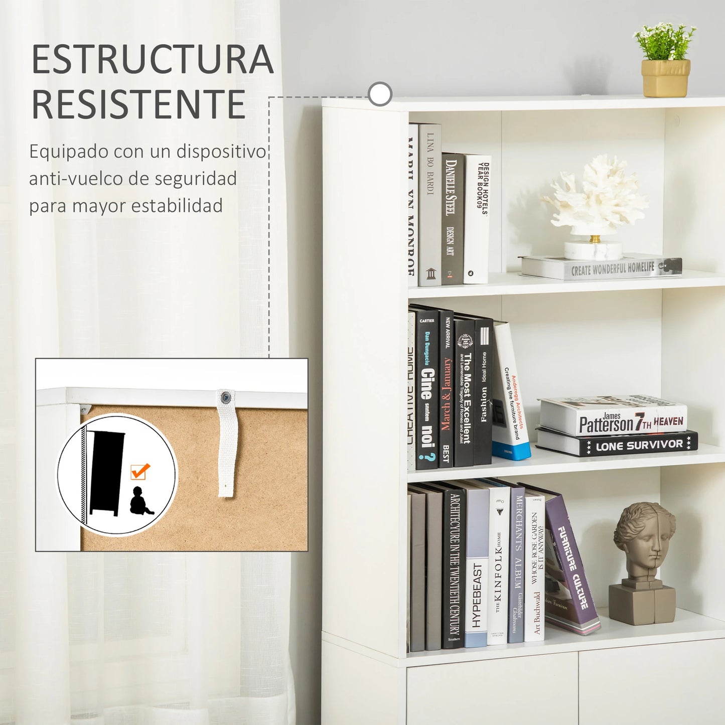 📚 Librería Modelo ESSENZA – Orden y Elegancia en un Solo Mueble