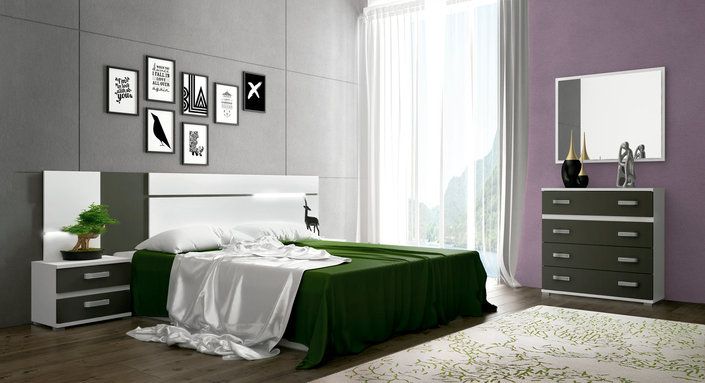 🛏️ DORMITORIO DE MATRIMONIO CABRA AMBIENTE 02 – MODERNO, ELEGANTE Y CON LED