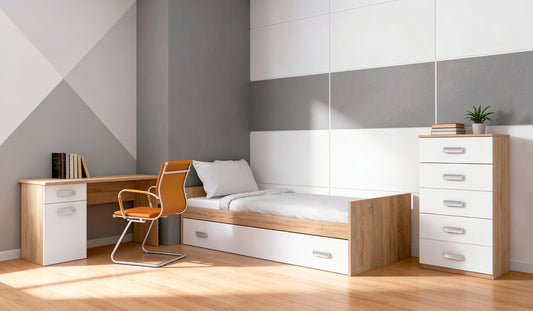 🛏️📚 DORMITORIO JUVENIL CHAMPION AMBIENTE 06 – MODERNO, FUNCIONAL Y COMPLETO