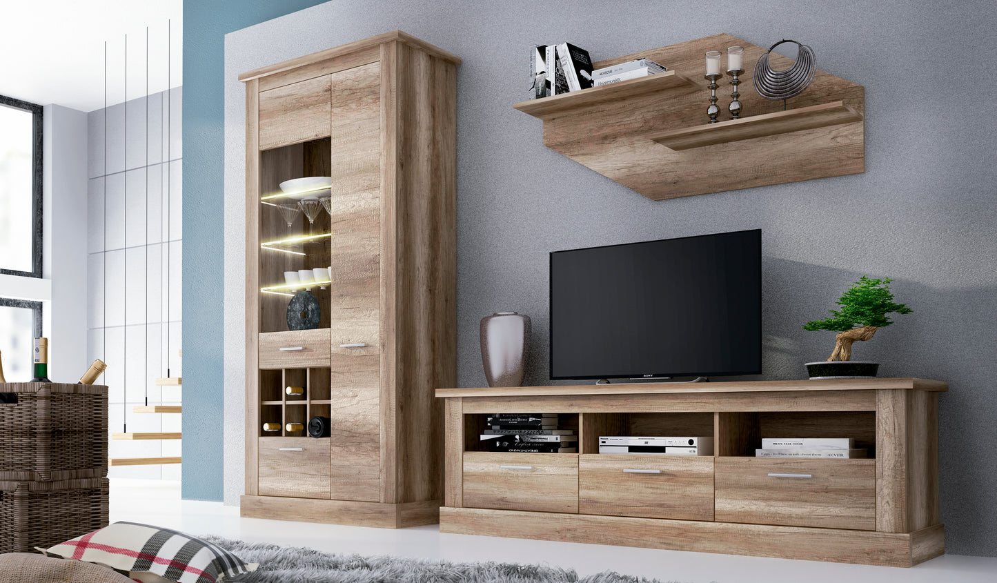 🏡 SALÓN CHELLÉN 276 CM – MODERNO, ELEGANTE Y CON LEDS