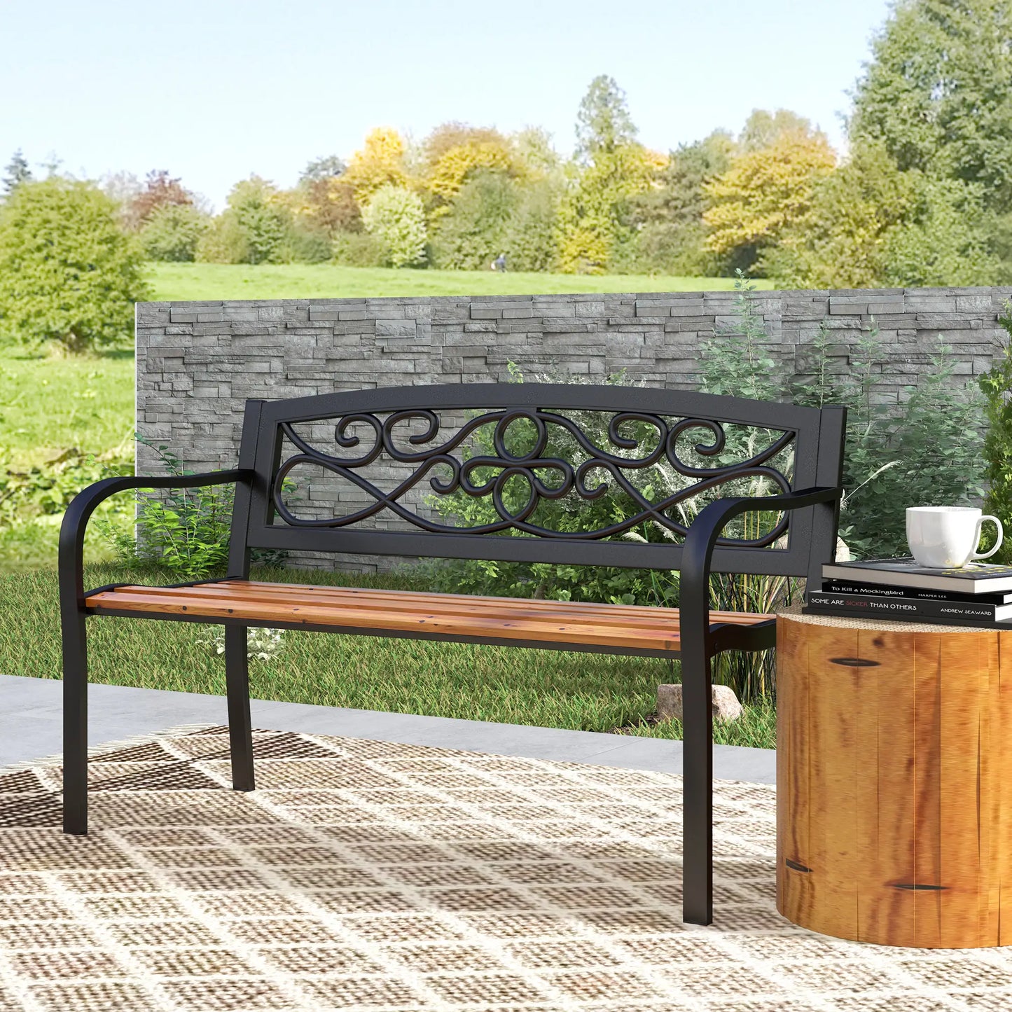 🌿 Banco de Jardín ELEGANCE FORGE 2 Plazas