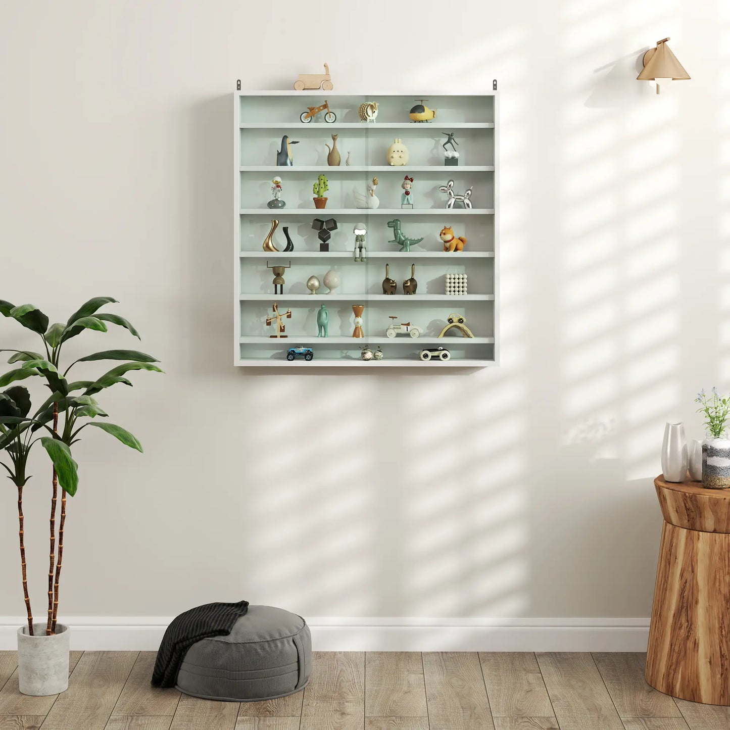 🪟 Vitrina de Pared DISPLAY GLASS XL – 80 cm con Puertas Correderas