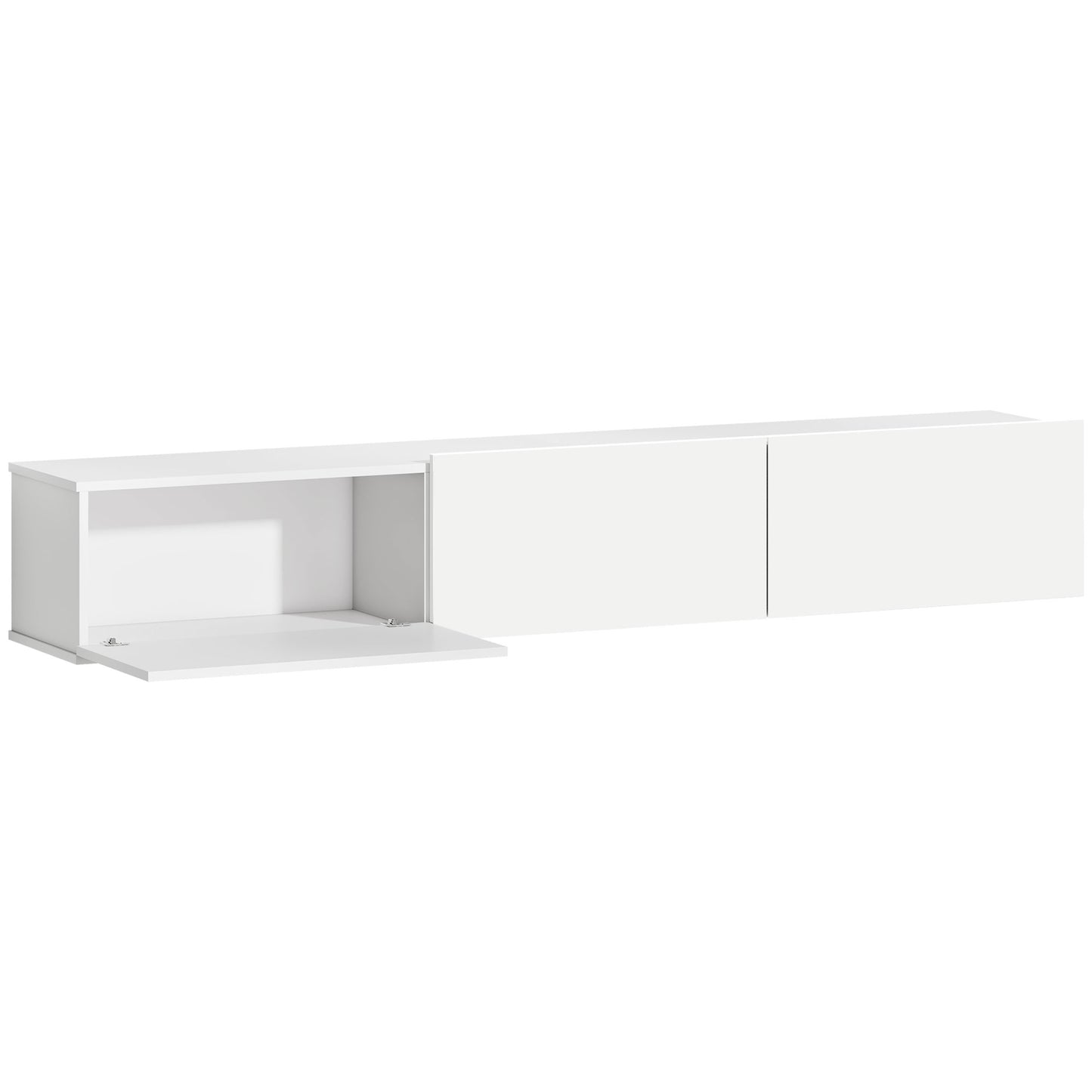 📺 MUEBLE TV FLOTANTE “AIR 180” – 3 PUERTAS ABATIBLES · BLANCO · PARA TV HASTA 82"