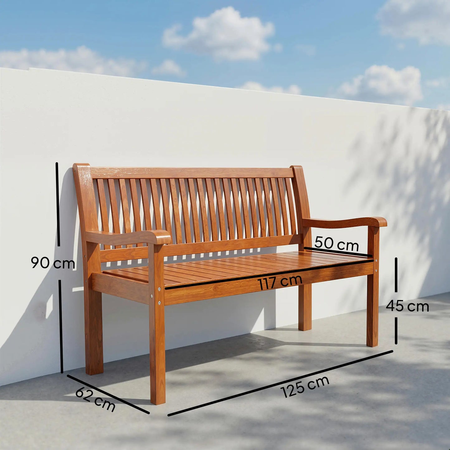 🌿 Banco de Jardín Modelo Natura Cover 2 Plazas Madera con Funda Impermeable