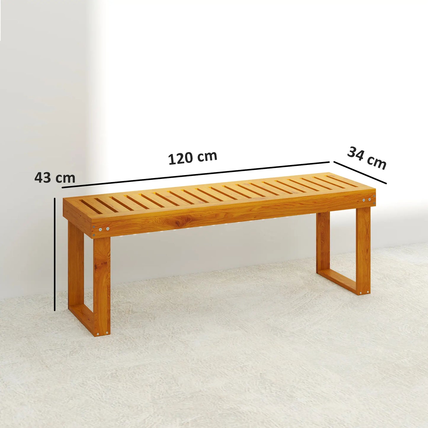 🌿 Banco de Jardín TEKA RELAX 120 cm 2 Plazas