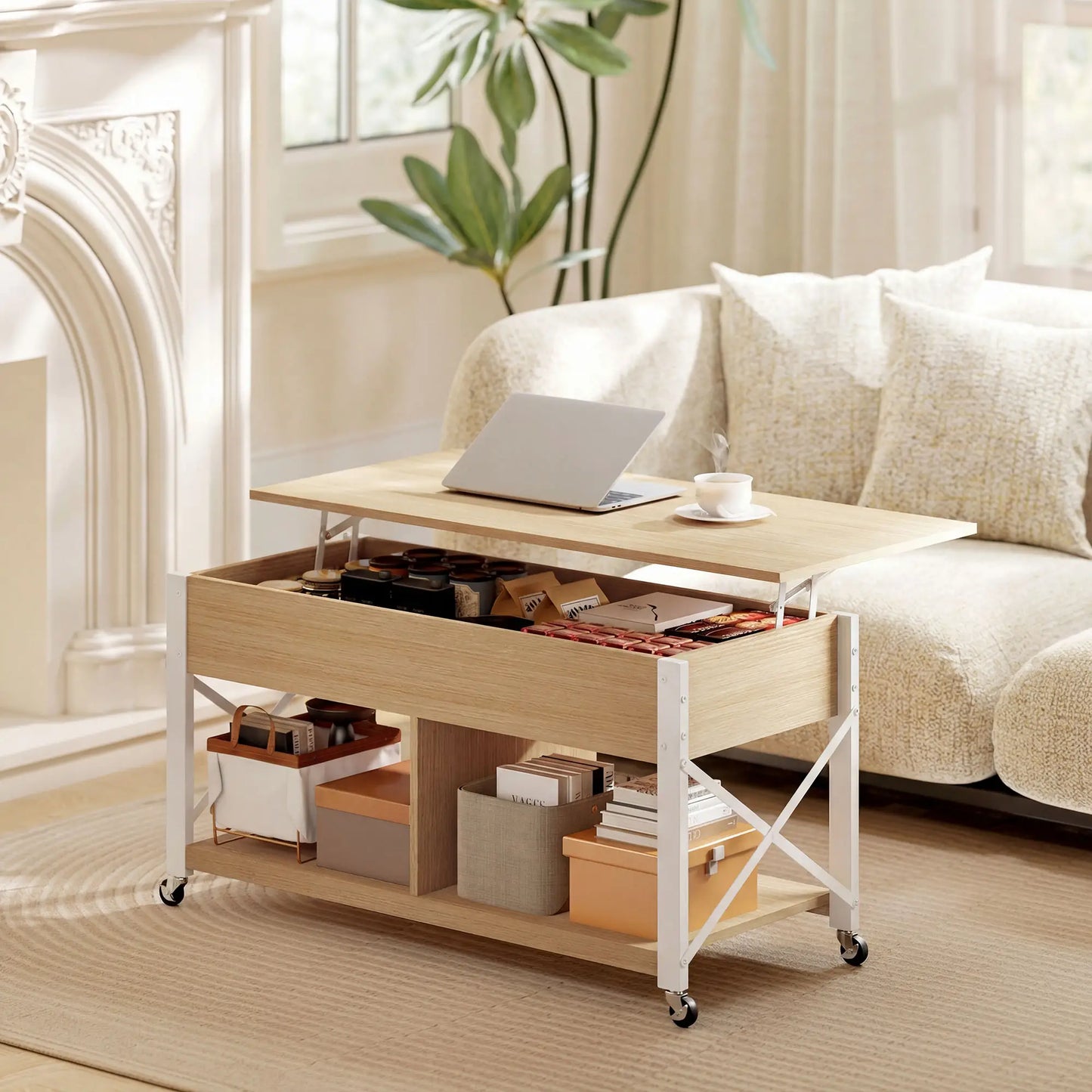 🛋️ Mesa de Centro Elevable FLOW – Funcionalidad Inteligente con Ruedas
