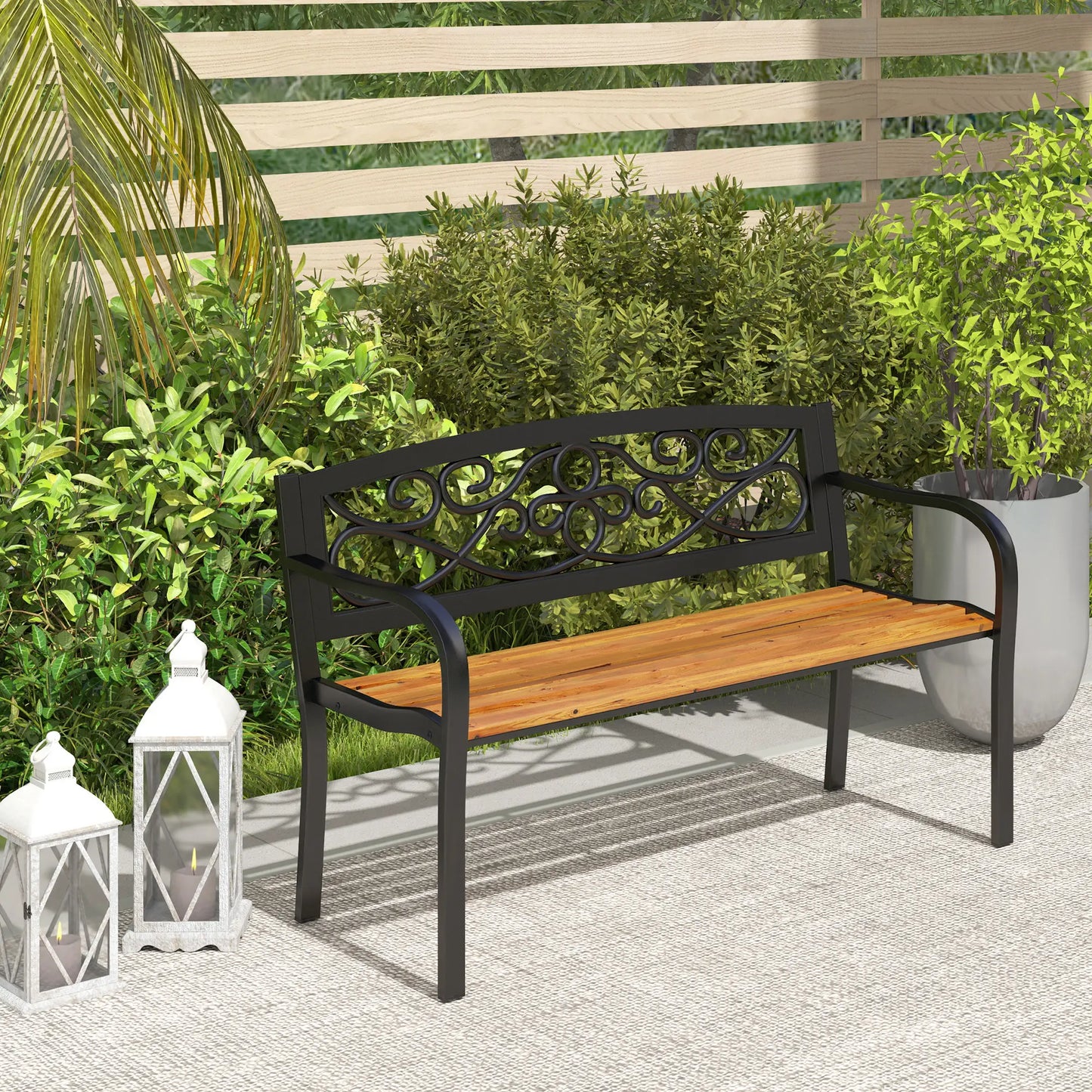 🌿 Banco de Jardín ELEGANCE FORGE 2 Plazas
