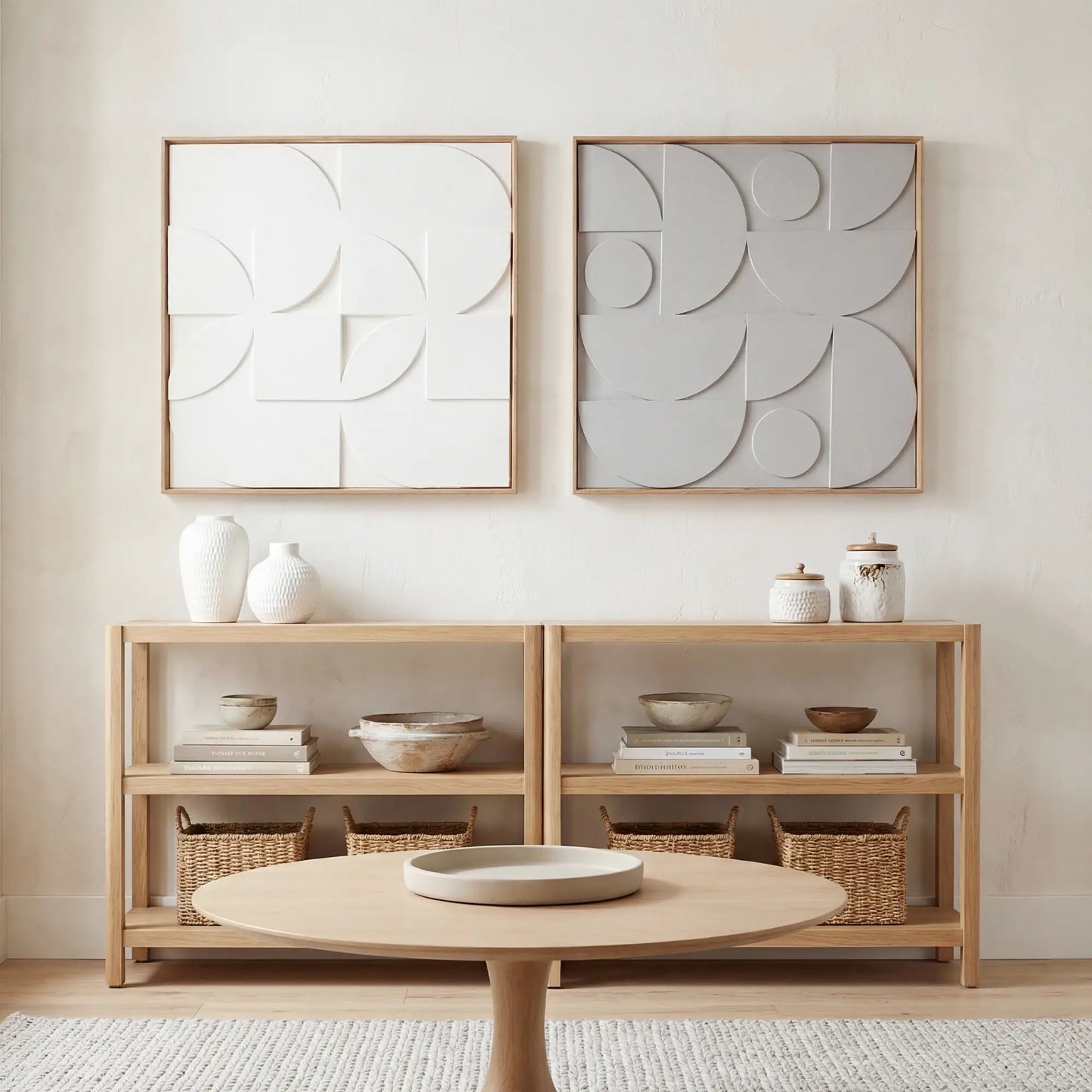 🖼️ CUADROS DECORATIVOS 3D DE PARED – SET DE 2 CUADROS MODERNOS 80 × 80 CM PARA SALÓN, DORMITORIO Y RECIBIDOR