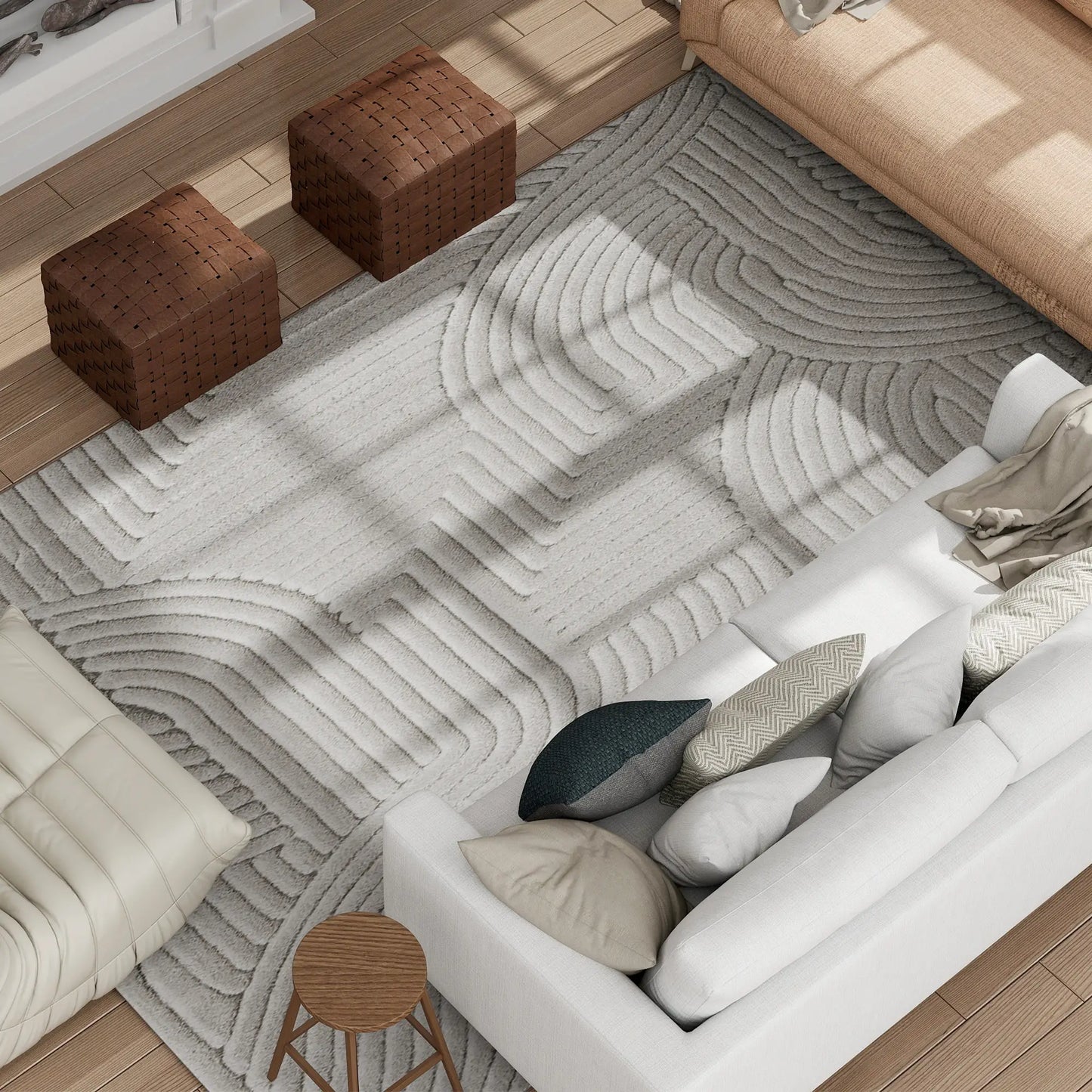 🏡 ALFOMBRA DE SALÓN 230 × 160 CM – DISEÑO MODERNO, PELO CORTO Y BASE ANTIDESLIZANTE