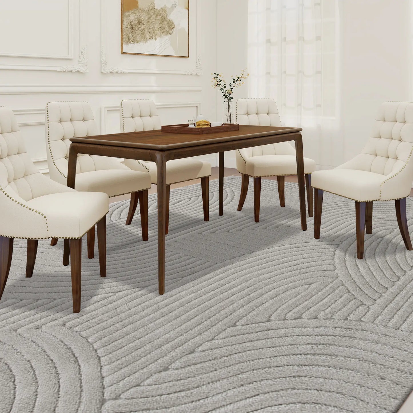 🏡 ALFOMBRA DE SALÓN 230 × 160 CM – DISEÑO MODERNO, PELO CORTO Y BASE ANTIDESLIZANTE