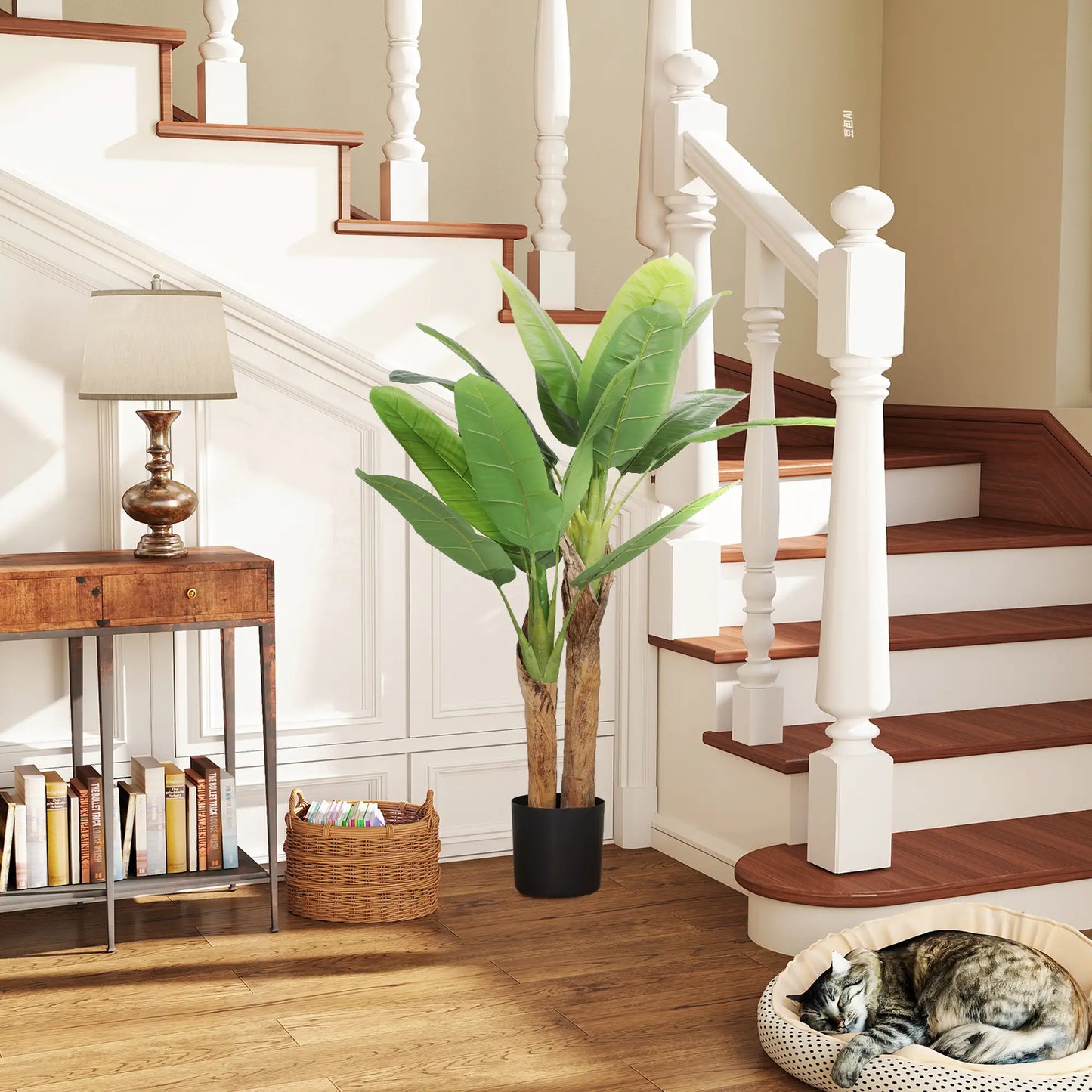 🌿 PLANTA ARTIFICIAL BANANERA 120 CM – REALISMO TROPICAL PARA TU HOGAR