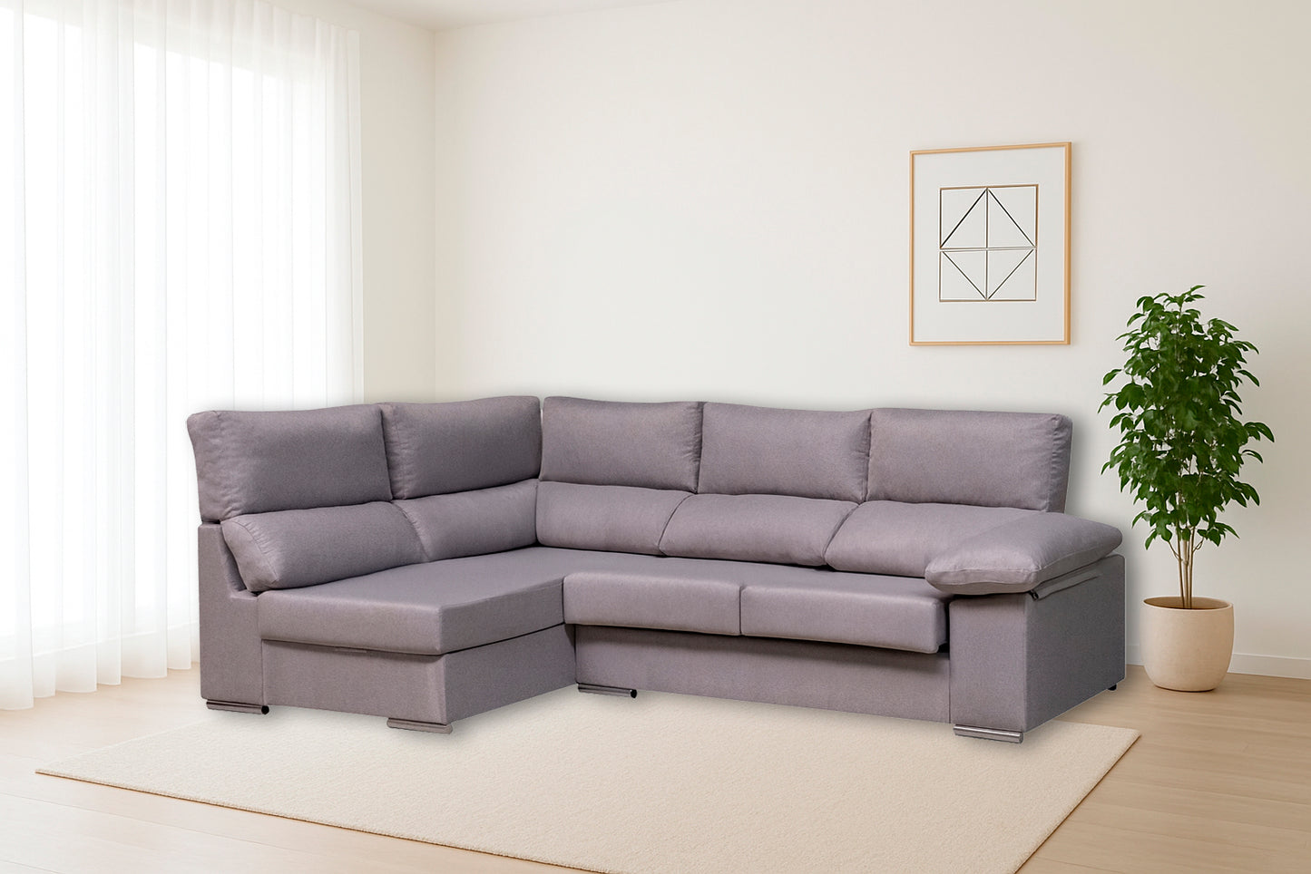 🛋️ CHAISE LONGUE RINCONERA “MODELO GOYA” – RECLINABLE, AMPLIA Y MUY CÓMODA
