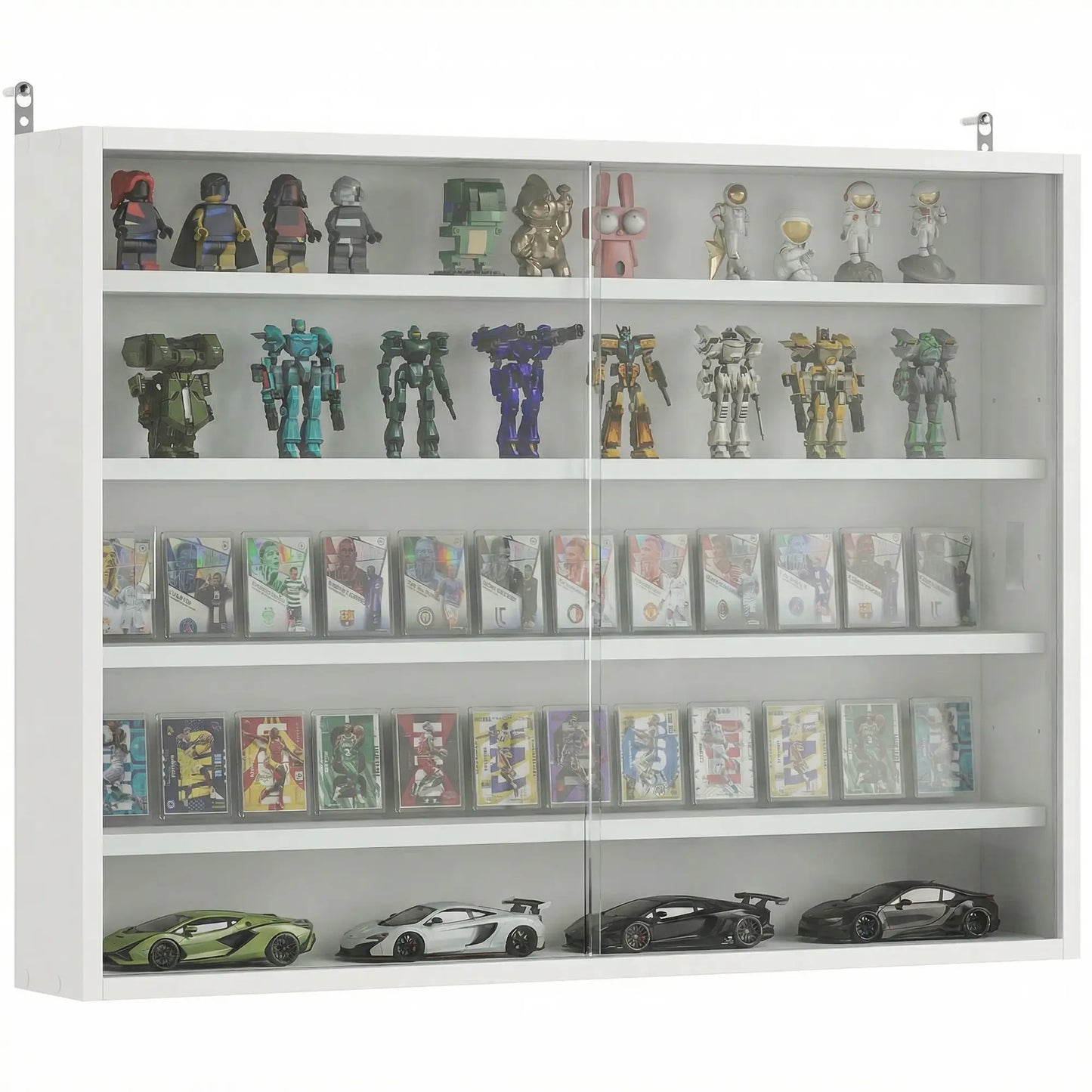 🪟 Vitrina de Pared DISPLAY WHITE – 80 cm con Puertas Correderas