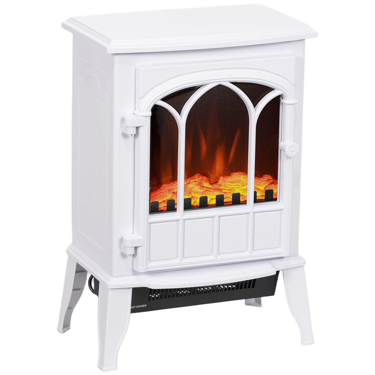 🔥 CHIMENEA ELÉCTRICA WHITE COZY 2000 – BLANCA DE PIE CON LLAMA LED Y CALEFACCIÓN REGULABLE