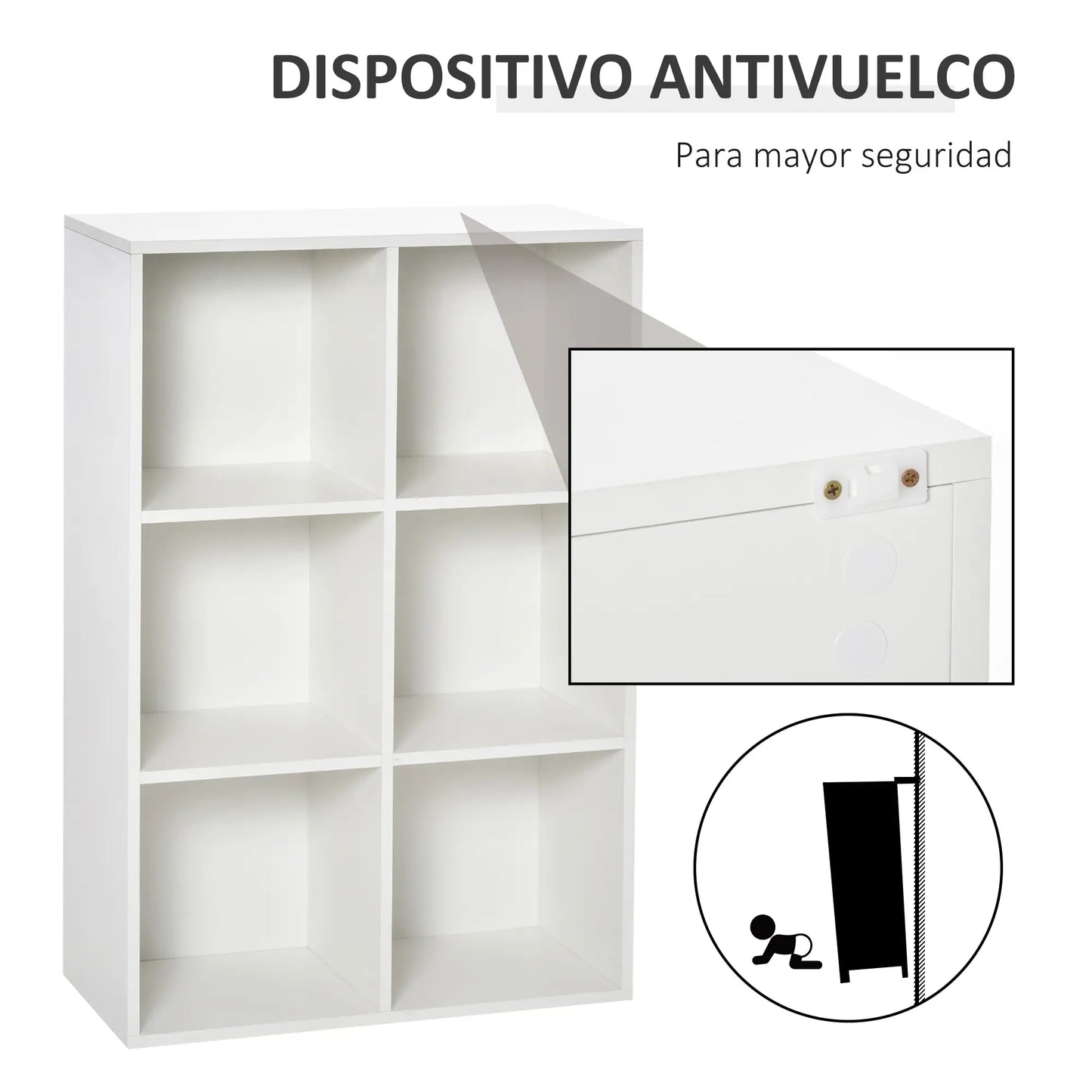 📚 Librería Cubos ORGANIC CUBE – 6 Compartimentos 97 cm