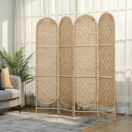 🚪 BIOMBO SEPARADOR DE AMBIENTES 4 PANELES 160x170 CM – DISEÑO BOHEMIO, ELEGANCIA Y PRIVACIDAD