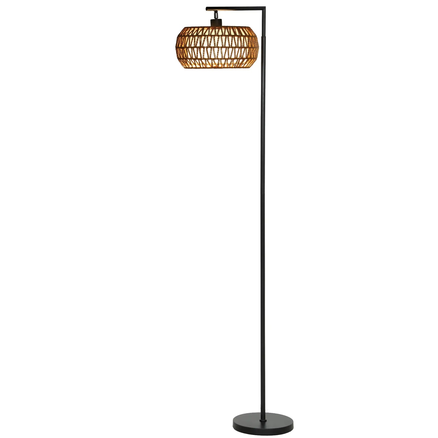 💡 Lámpara de Pie Bohemia con Doble Pantalla Regulable – 3 Temperaturas de Color, Brillo Ajustable y Mando a Distancia