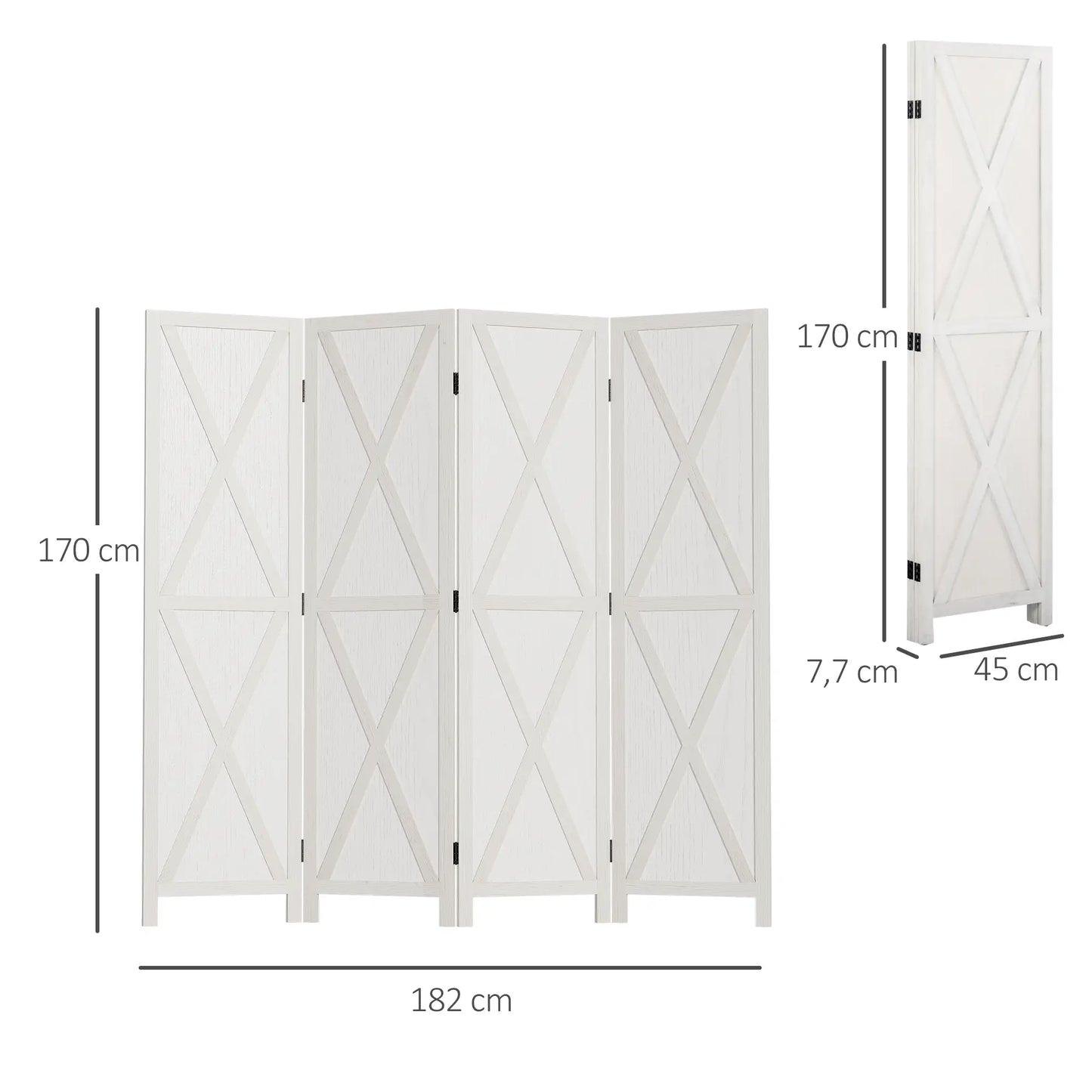 🚪 BIOMBO SEPARADOR DE AMBIENTES DE 4 PANELES 182 × 170 CM – ELEGANCIA, PRIVACIDAD Y FUNCIONALIDAD