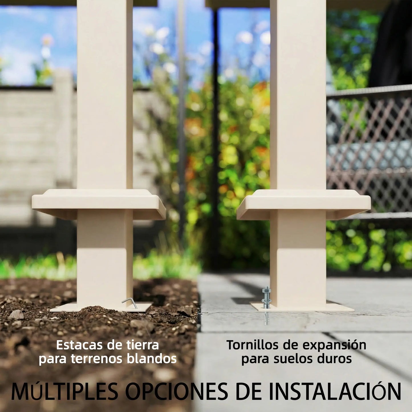 🌿 PÉRGOLA DE PARED “LUMINAIRE” 3x3m – TECHO RETRÁCTIL Y ESTILO ELEGANTE